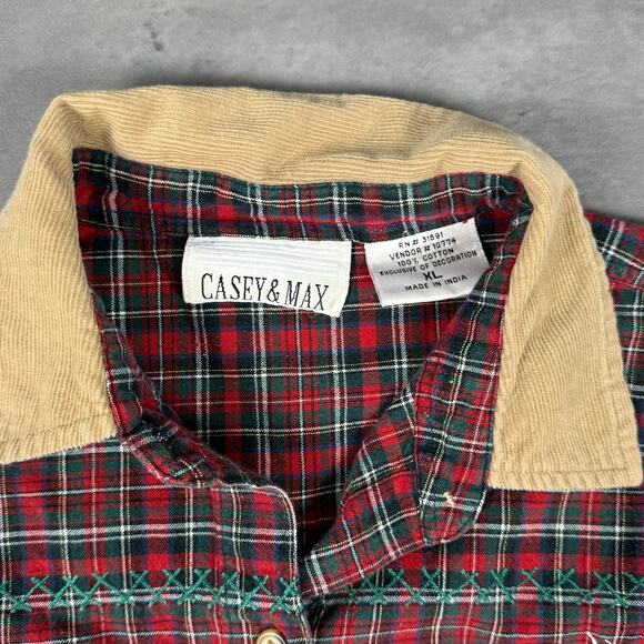 Vintage Christmas Gingerbread House Casey & Max Flannel Shirt - Picture 6 of 7